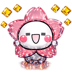 きらきら光沢ガラス♡毎年OK!春のスタンプ