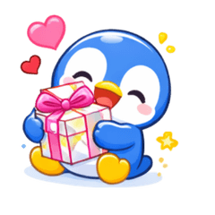 Spring Days with Cute Penguin Stickers