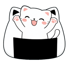 Nekontsubu Cute Onigiri Cat Stickers