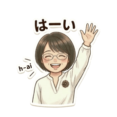 Mother wearing glasses