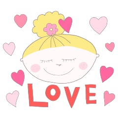 Colorful happy girl by mihana