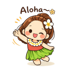 Daily Stickers of a Keiki Hula Girl1