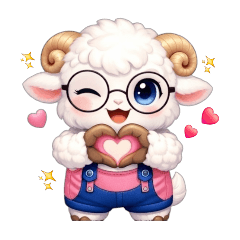 吊帶褲小羊（白）-靜-感恩