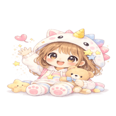 Little Nini has a cute smile.