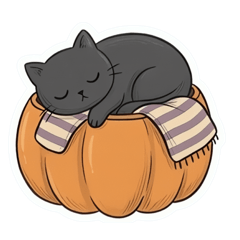 Chill Black Cat: Subtle Halloween Vibes