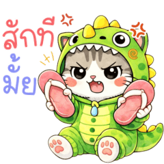 แมวสลิด ชุดไดโนเสาร์ ใช้ได้ทุกวัน 3_25