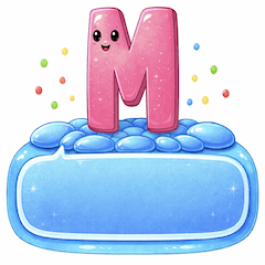 Cute Alphabet M Message Stickers