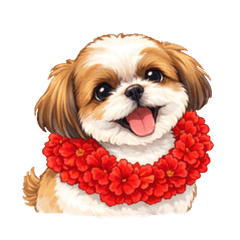 Aloha Shih Tzu Cute Daily Stickers
