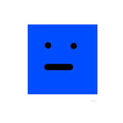 Just a blue cube