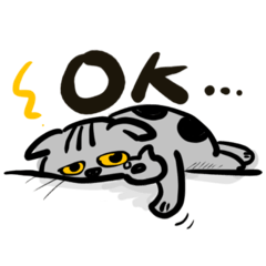 【スタンプ無料GET!】 だる猫 | ゆる返事スタンプ| Stampick! (スタンピック)