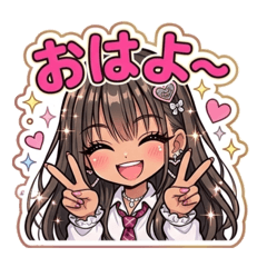 Gyaru High School Girl Stickers 1