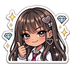 Gyaru High School Girl Stickers 0