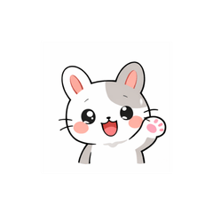 Cute Usa-Neko Stickers