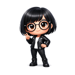 Cool Glasses Girl: Stylish Daily Life