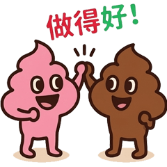 Cute Swirl Friends Stickers