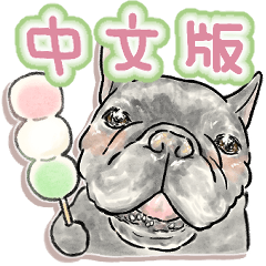 【中文版】可愛的法國鬥牛犬春天