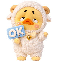 Grumpy Duck cute little sheep