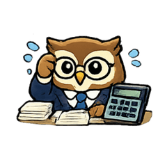 Owl Accountant Work Stickers