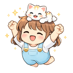 Mochi Girl & Cat | Cute Reactions