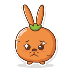 Cute Carrot Bunny Stickers