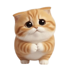 Wiggly Big-Eyed Ginger Cat (ANMZ)