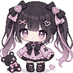 Pixel Art  Jirai-girl