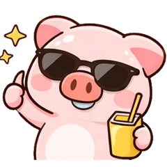 Cute Pink Pig Stickers