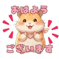 Cute Polite Hamster Stickers