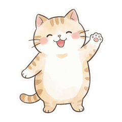 每日必備！可愛貓咪手勢貼圖