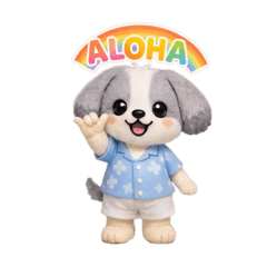 Hawaii Lover Puppy Aloha Mascot Shih Tzu