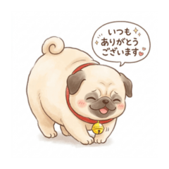 巴哥莫卡：可愛敬語貼圖