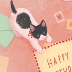 Lily the Kitten  Postcard Stickers