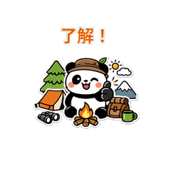panda on a cozy camping adventure!