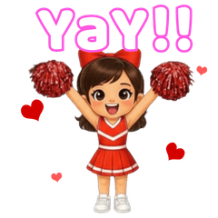 Cheer Girl Daily Stickers(Cute & Simple)
