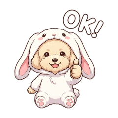 Toy Poodle Costume Rabbit