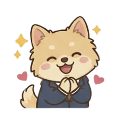 Polite Business Dog in a Suit