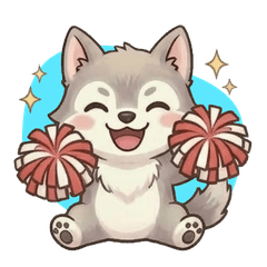 Daily Cute Wolf Sticker