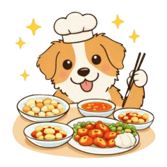 happy chef dog food stickers