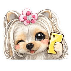 Yorkshire Terrier Sticker love