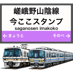 Sagano Sanin Line Train Stickers