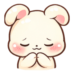 Usausa: Fluffy Bunny Stickers Sticker