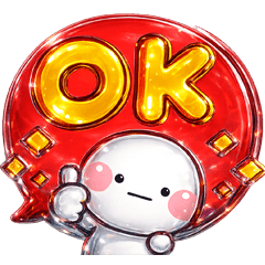 ず~っと使える♡キラキラ光沢の終スタンプ