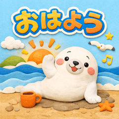 Cute Clay Animation Seal Stickers