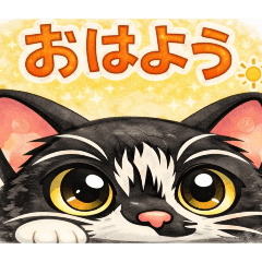 A cute cat always quietly nearby.