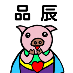 ShanShan Pig Name sticker No.4237