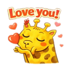 Giraffe stamp by artist Hashimoto vol.2