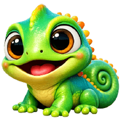 กิ้งก่าน้อยตากลม ตัวตึง (No Text)