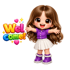 Cute Chat Phrase Girl Stickers