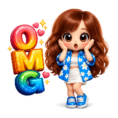 Daily Fun Chat Girl Stickers