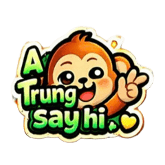 Trung Monkey Stickers